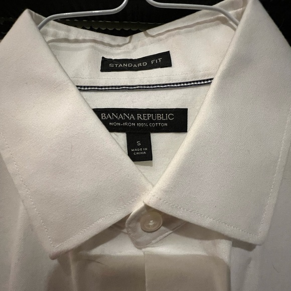 BANANA REPUBLIC FRENCH CUFF STANDARD FIT DRESS SHIRT SIZE S - Picture 2 of 4